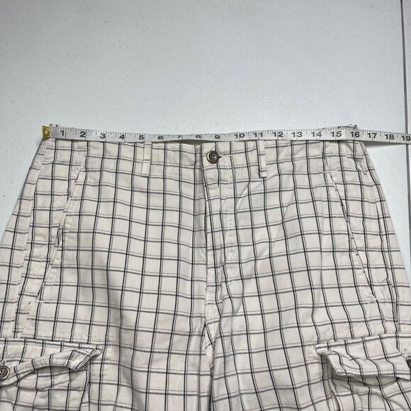 Levi's 569 Plaid Cargo Shorts Men's‎ 31 Half Pants Preppy Window Pane - Picture 7 of 10